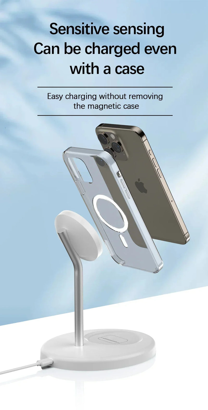 Upgraded 30W Magnetic 2 in 1 Wireless Charger Stand For iPhone 15 14 13 12 Pro Max AirPod Pro Fast Phone Charging Station Holder