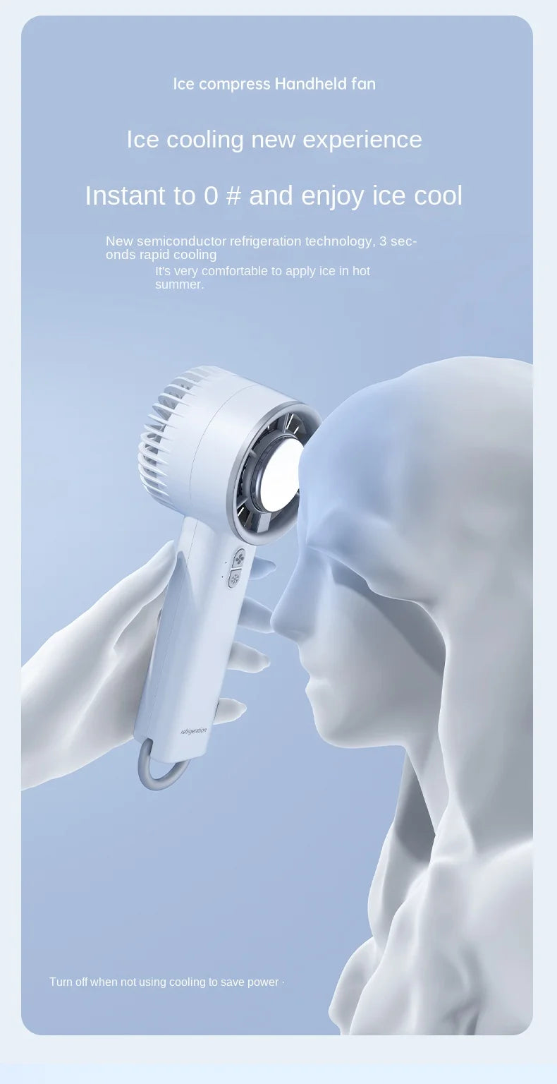 New Handheld Mini Fan Portable Semiconductor Ice Cooling Fan Mini Portable Handheld Cooling Fan For Home Office Travel