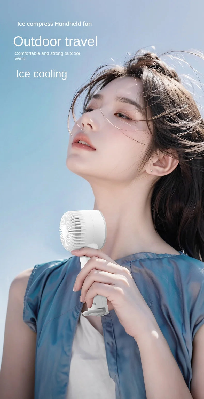 New Handheld Mini Fan Portable Semiconductor Ice Cooling Fan Mini Portable Handheld Cooling Fan For Home Office Travel