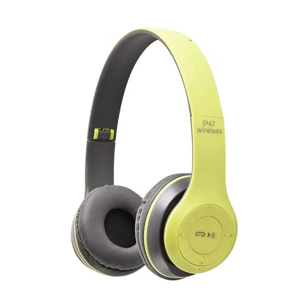 Wireless Over-Ear Bluetooth Headphones with Built-In Microphone
