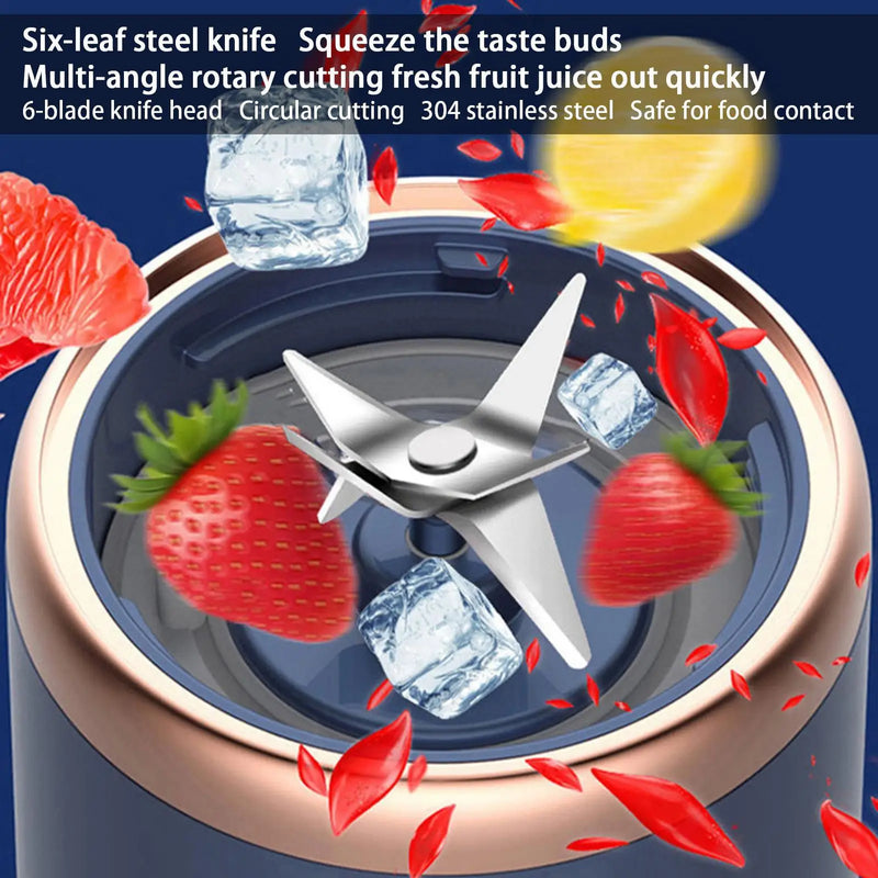 Portable Blender Electric Juicer Rechargeable Fruit Mixers USB Rechargeable Smoothie Mini Blender Multifunction Juice Maker