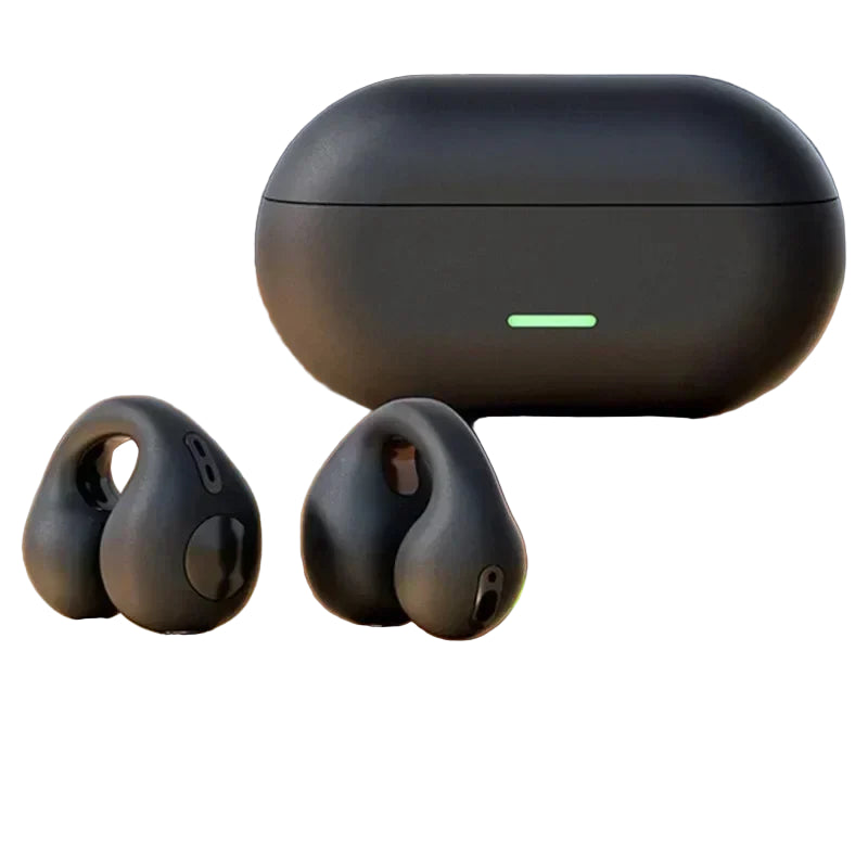 Shop Bone Conduction Bluetooth 5.3 Headphones. Waterproof sports earphones with HiFi sound, noise reduction, and 400mAh charging case for all-day listening