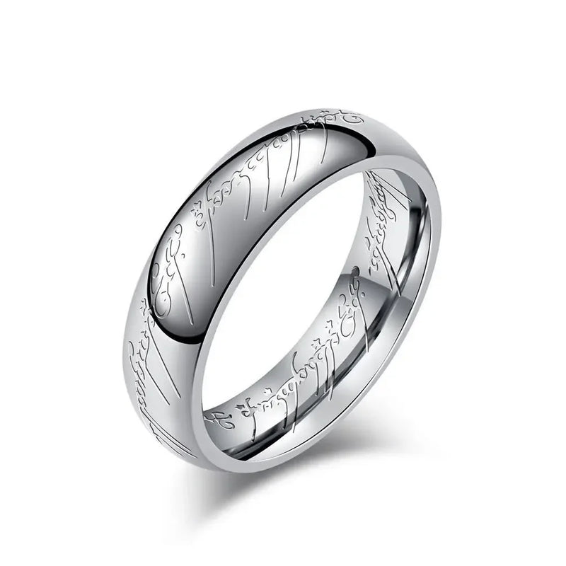 Language Rings for Unisex Fashion Accessories Stainless Steel Jewelry