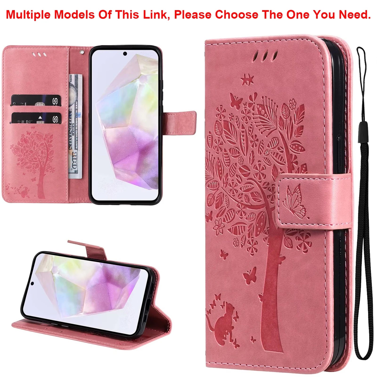 Wallet Card Slot Leather Case For iPhone 15 14 Pro Max 13 12 Mini 11 6 7 8 Plus SE2 SE3 XS X Storage Compartment Phone Cover
