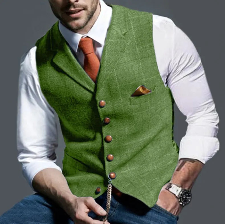 Men’s Formal Slim Fit Vest with Pockets