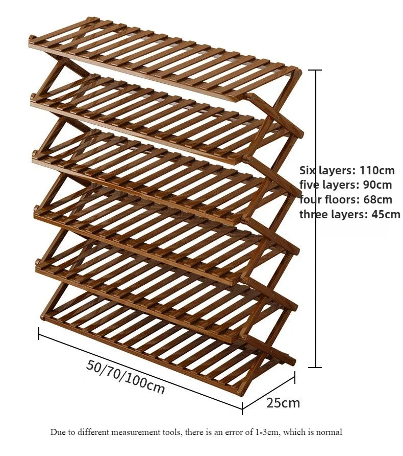 Foldable Multi-Level Shoe Rack – Space Saving Storage Organizer