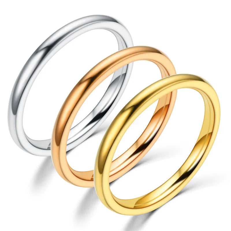 Stainless Steel Wedding Band – Unisex Simple Design Ring