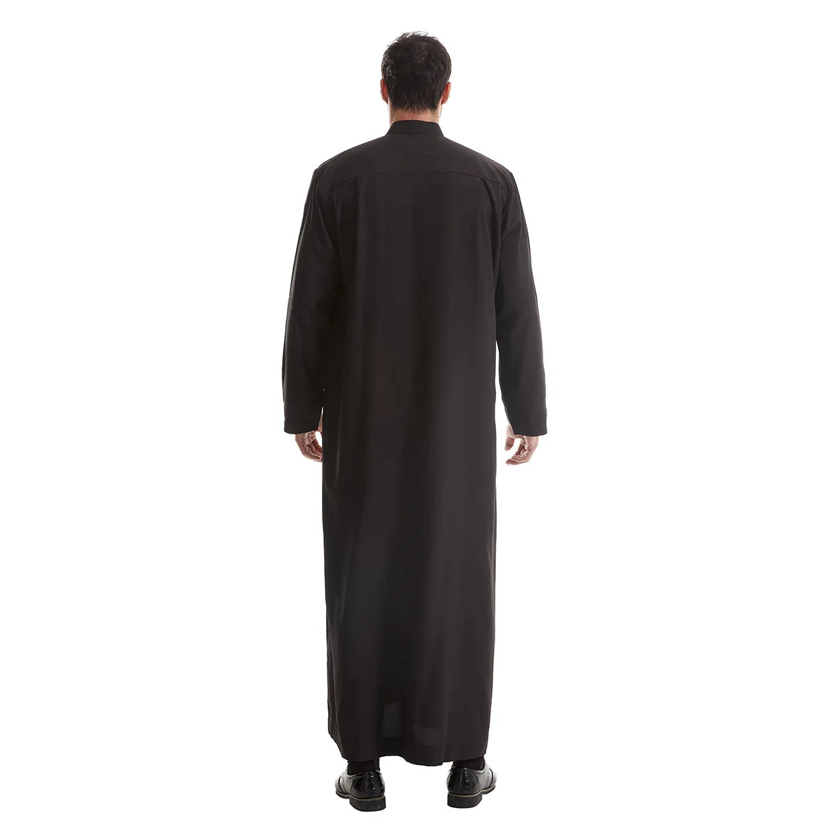 Men’s Muslim Abaya Kaftan Thobe – Long Sleeve Pullover Robe