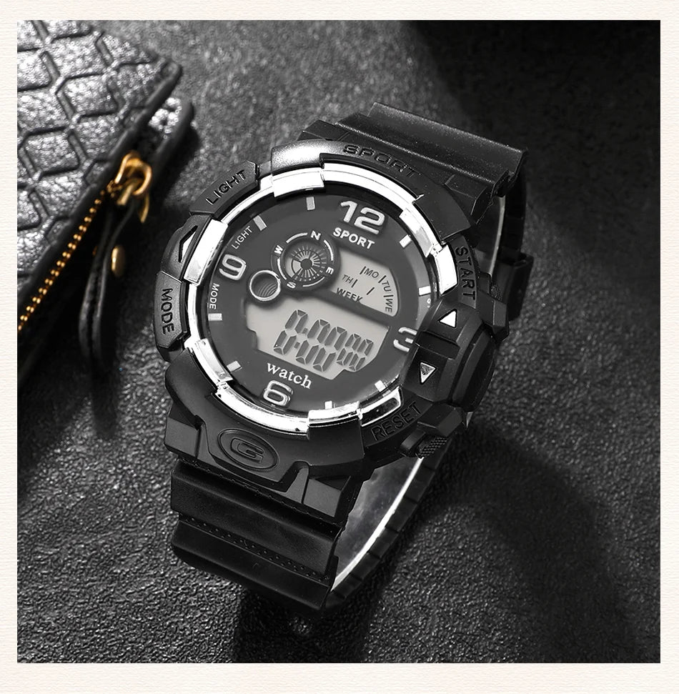 Men’s Digital Sports Watch with LED Display
