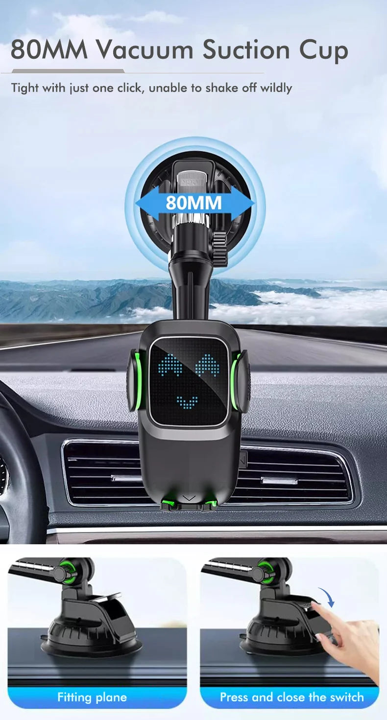 Windshield/Dashboard/Window Universal Suction Cup Phone Holder Suction Cup Car Phone Holder Mount with Sticky Gel Pad Compatib