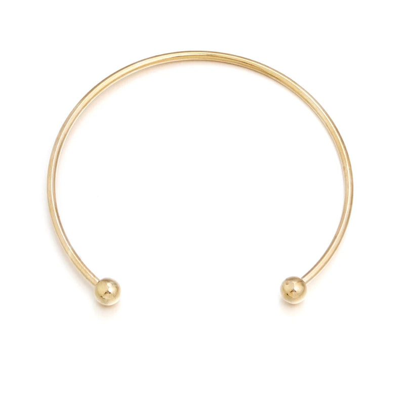 Unisex Silver-Plated Round Cuff Bracelet – Trendy Adjustable Design