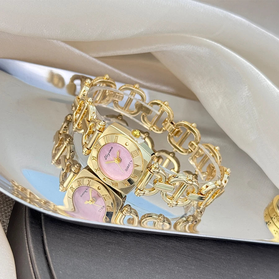 Women’s Luxury Crystal Bracelet Watch Set