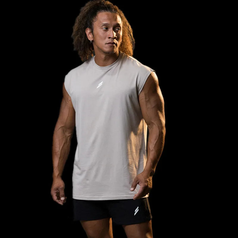 Men’s Sleeveless Workout Tank Top – Quick Dry Breathable Gym Shirt
