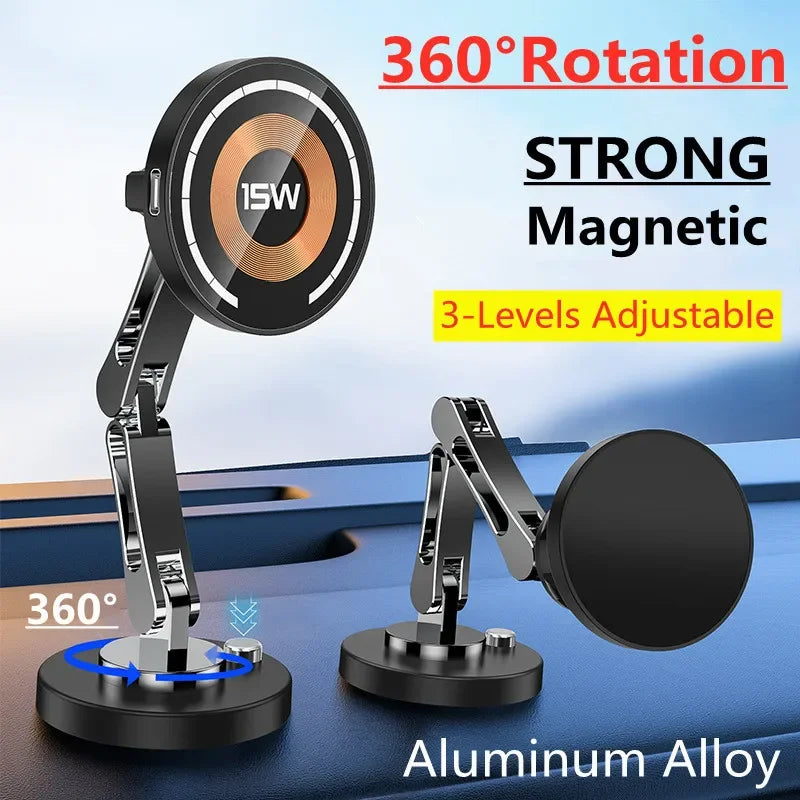 Magnetic Phone Holder with Adjustable Stand – Wireless and Non-Wireless Options