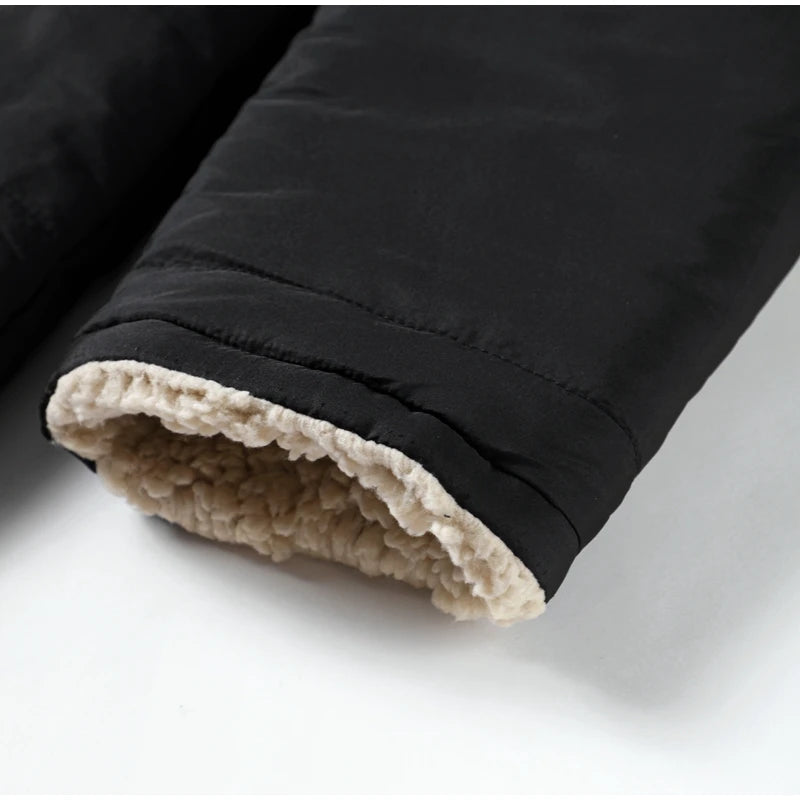 Women’s Winter Lambswool Fleece Parka | Quilted, Hooded, Long Warm Jacke