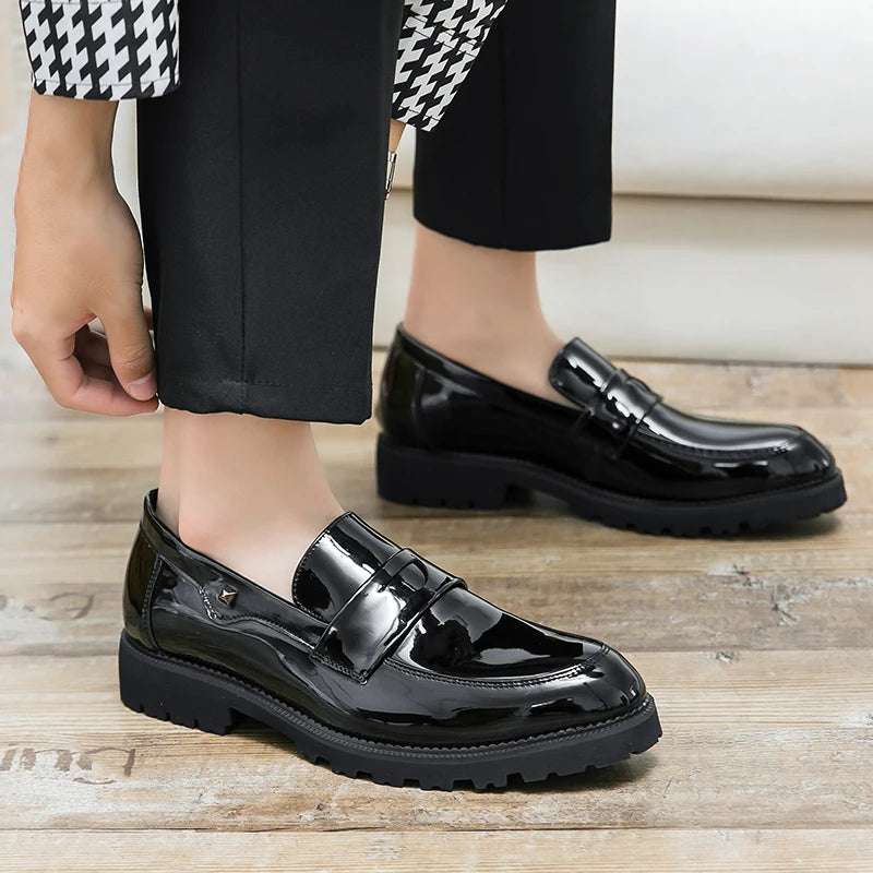 Lefu Shoes Men Thick Soled Comfortable Fashionable Brand Leather Shoes Men High-quality Business Office Shoes in Sizes 38-45
