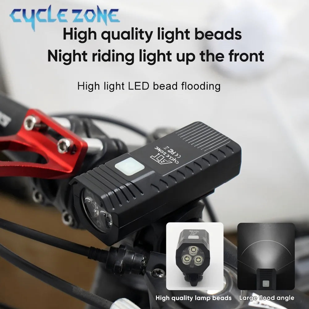 3LED/5LED Bicycle Light Bike Front Lamp Rechargeable MTB Bike Headlight Flashlight Outdoor Night Riding Safety Cycling Lantern