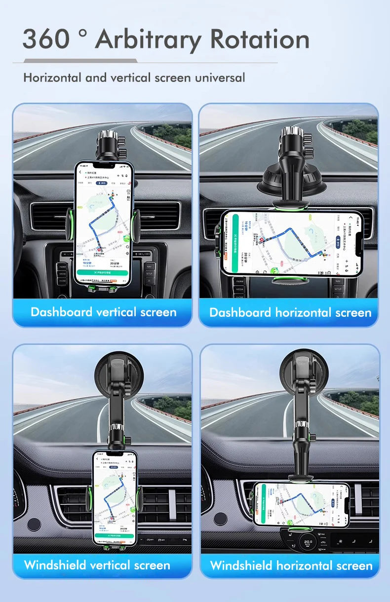 Windshield/Dashboard/Window Universal Suction Cup Phone Holder Suction Cup Car Phone Holder Mount with Sticky Gel Pad Compatib