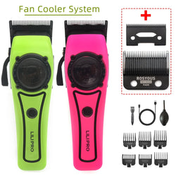 Professional LILIPRO L61 Men’s Hair Clipper with 8000RPM motor, DLC steel blades & 180min battery. Cordless, USB rechargeable, with cooling fan.