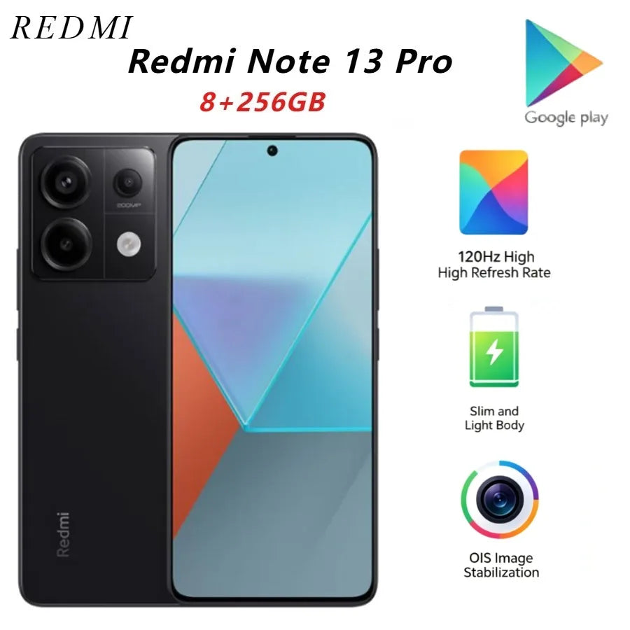Redmi Note 13 pro 2026 Global Edition Smartphone 200MP Camera 67W Fast Charging Latest Model