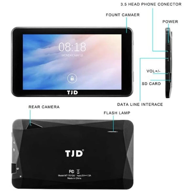 New Arrival 7 INCH MT-701 WIFI Tablet PC 1GB RAM 16GB ROM Sun8iw15 Quad-Core Android 10 Dual Camera Quad-Core 1024 x 600 pixels
