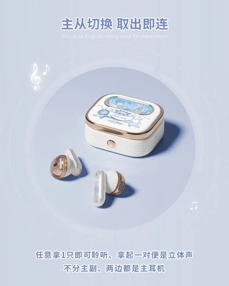 HIFI Bluetooth 5.3 Wireless Headphones with Active Noise Cancellation In-Ear Gaming Earbuds Cosplay Compatible