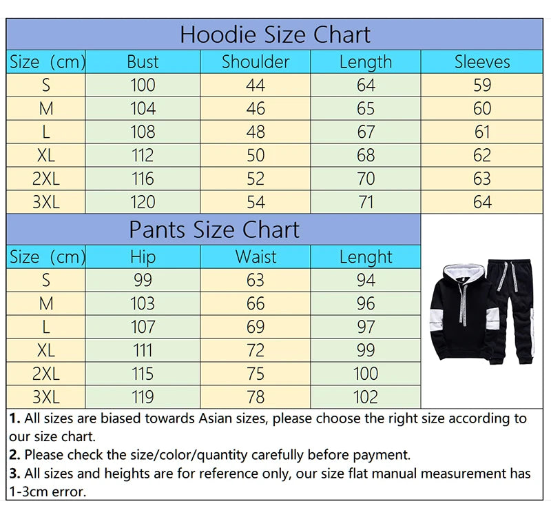Men’s Hooded Tracksuit Set – Casual Long Sleeve Hoodie & Jogger Pants Outfit