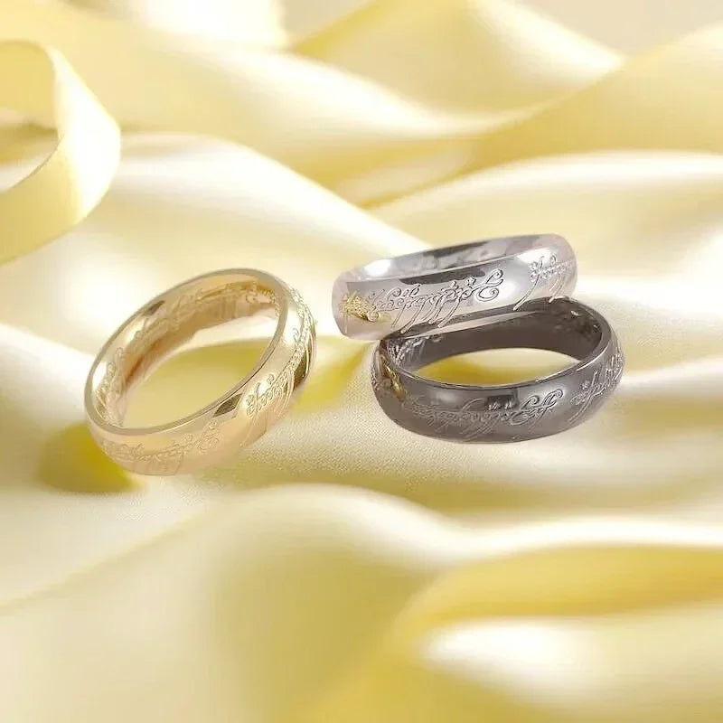 Language Rings for Unisex Fashion Accessories Stainless Steel Jewelry