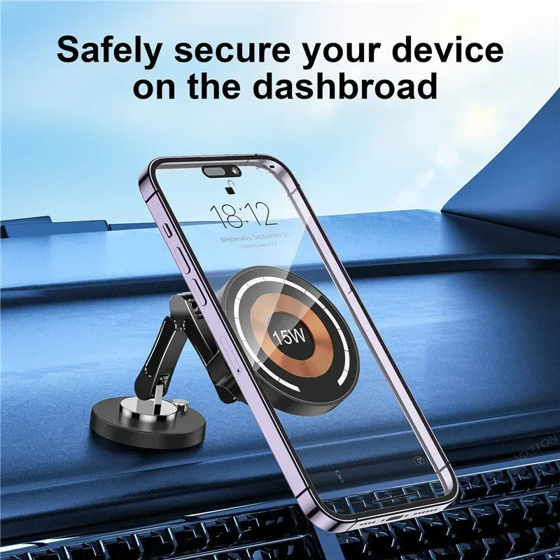 Magnetic Phone Holder with Adjustable Stand – Wireless and Non-Wireless Options