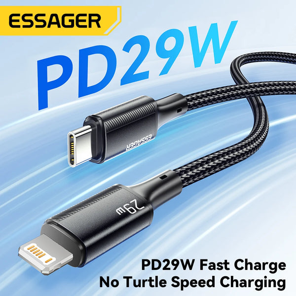 Fast 29W USB-C to USB-C Charging Cable with durable braided design. Supports high-speed data transfer and safe charging for phones, tablets, and more.