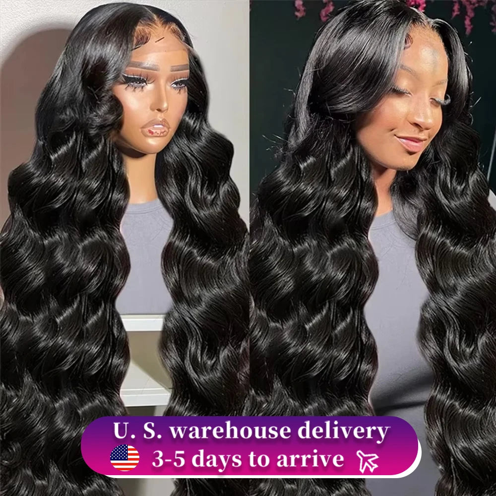 40 30 Inch 13x4 Body Wave Lace Front Human Hair Wigs For Black Women Pre Plucked Loose Wave 13x6 HD Lace Frontal Wig 180% 1