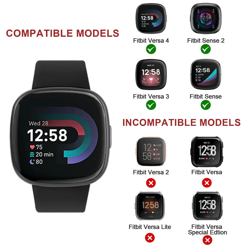 Smartwatch Strap for Fitbit Versa 3 Versa 4 Band Watchband Soft Bracelet Replacement for Fitbit Sense Sense 2 Strap Wristband