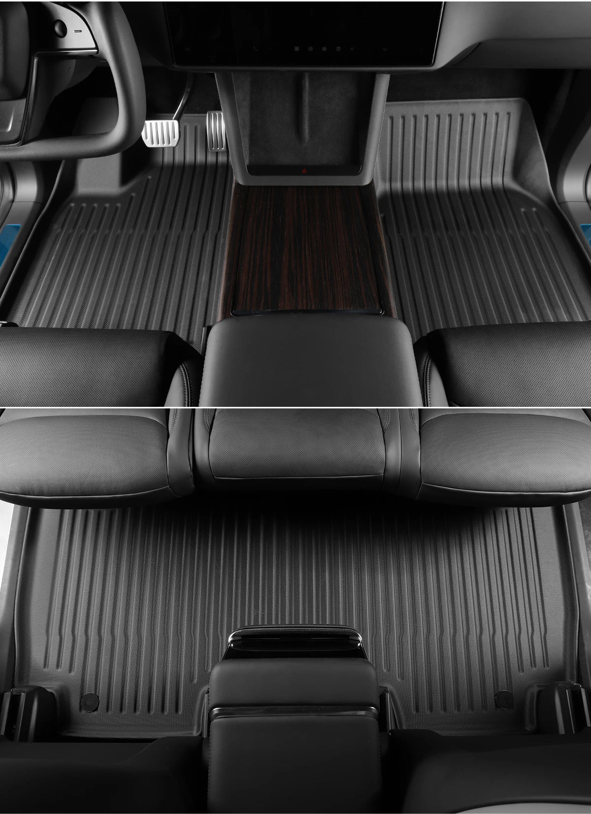 for Tesla Model X 2022-2025 Car Floor Mats TPE Waterproof Wear-resistant Foot Pads Car Accessories Front And Rear Trunk Mat