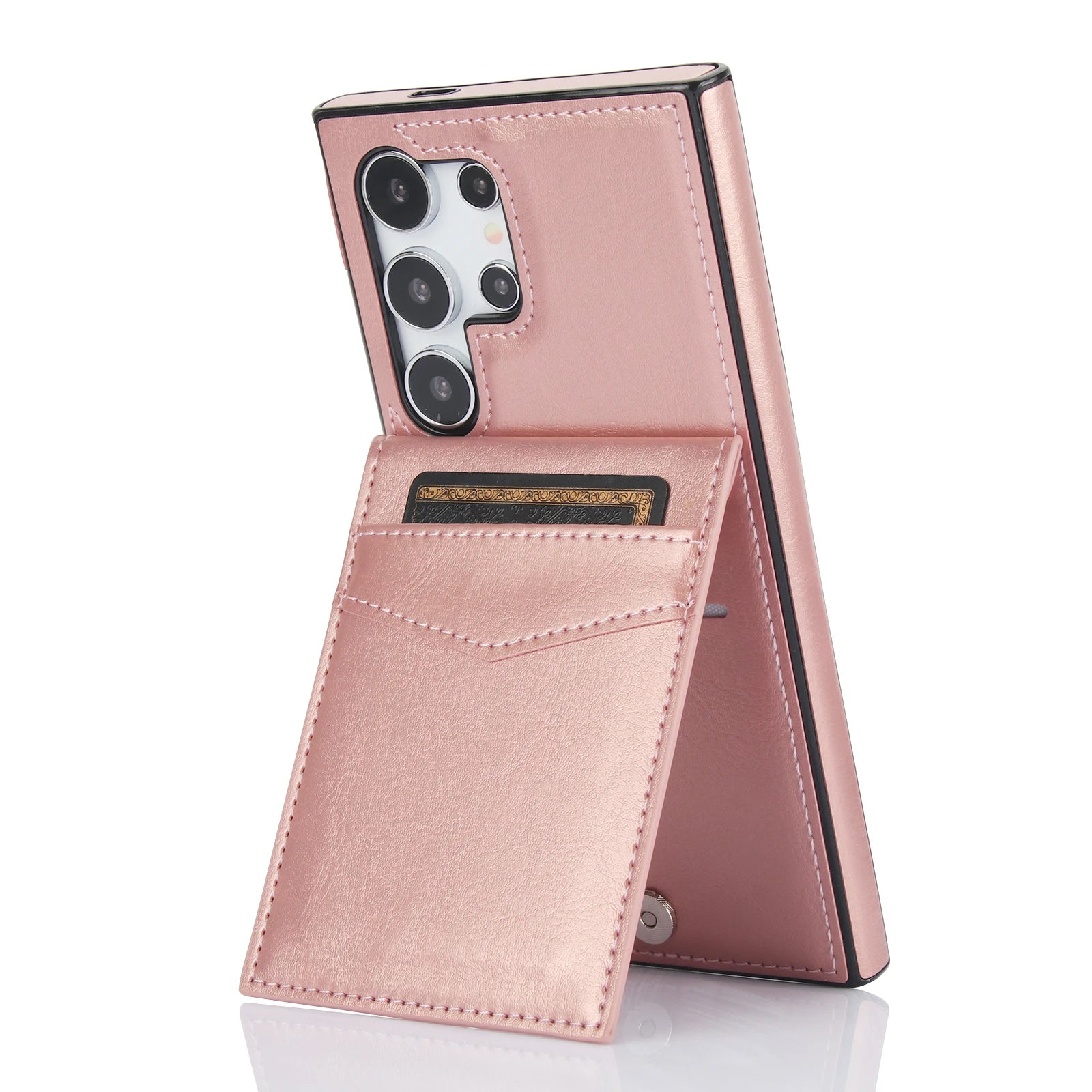 Flip Leather Card Solt Holder Wallet Case For Samsung Galaxy S25 Ultra S24 Plus S23 FE S22 S21 A16 A35 A55 A54 Stand Bag Cover