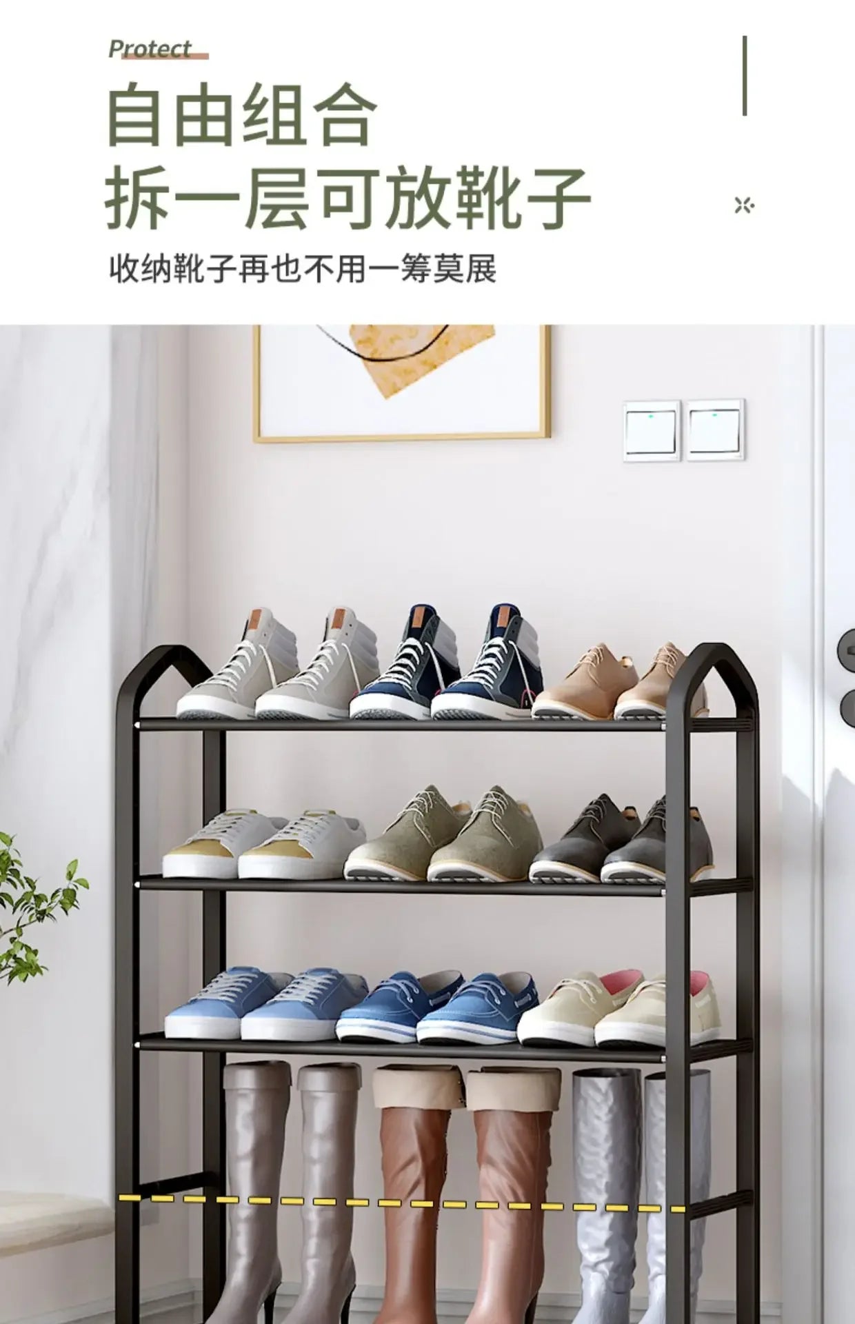 Simple Shoe Rack Storage Shoe Cabinet Multi-layer Assembly Household Doorstep Shoe Hanger Dormitory Balcony Shoe Shelf