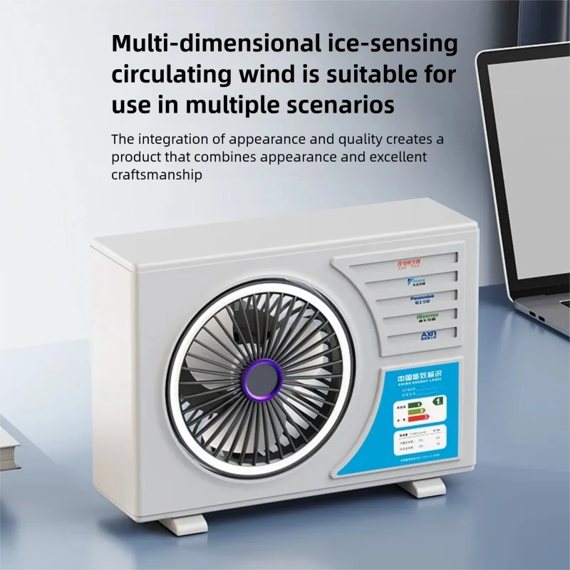 High-Speed Desktop Fan with Multiple Adjustable Levels Cool Circulating Air Mini Air Conditioning Style Home Silent Cooling Fan