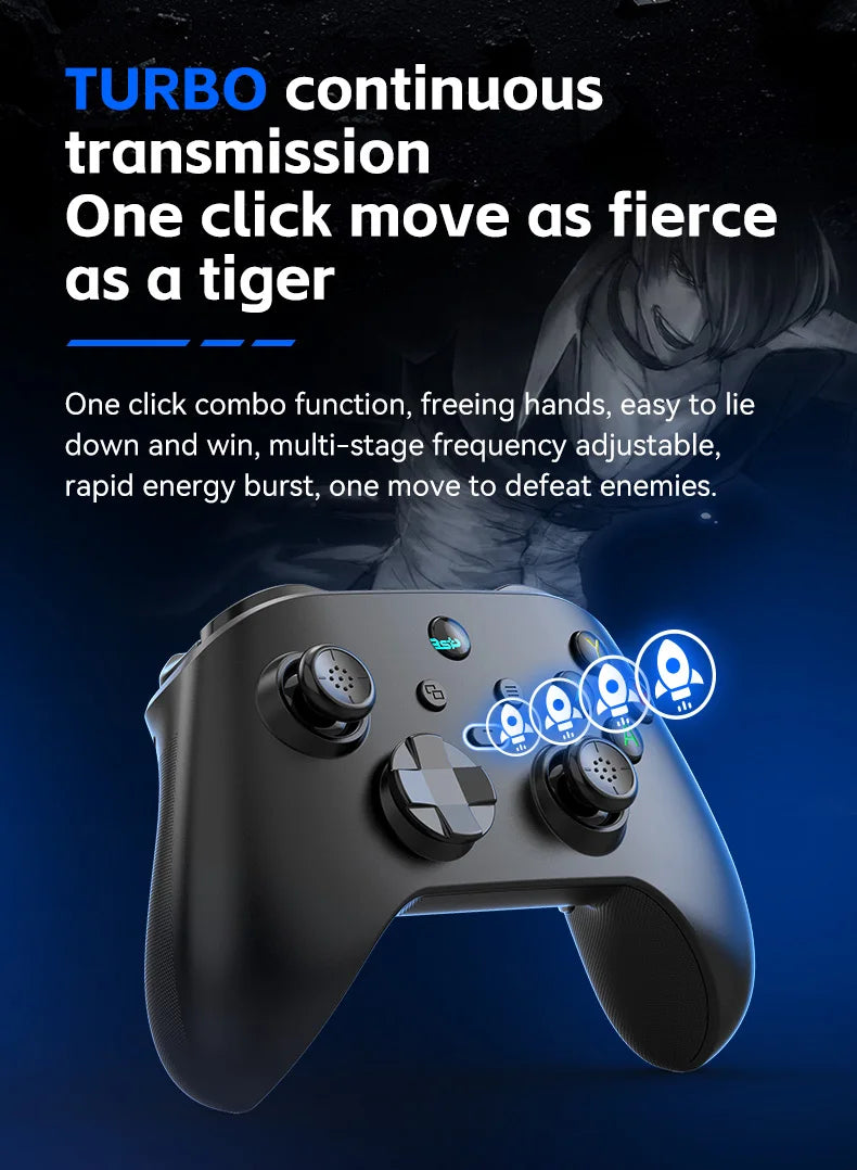 Gwireless  mobile game controller with Hall trigger and Hall joystick supporting switch/pc/android/IOS