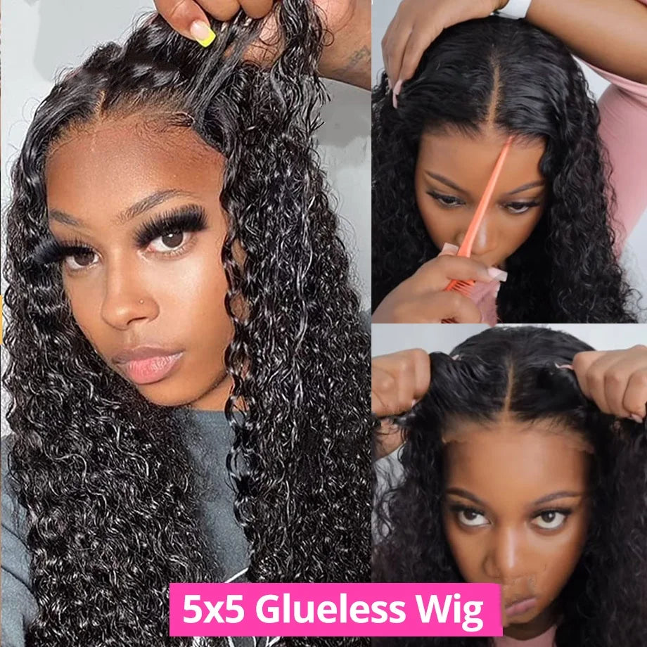 5X5 Hd Lace Closure Wig Bob Wigs Human Hair  250 Density Pre Plucked Pre Cut Pre Bleached Glueless Human Hair Wigs For Women