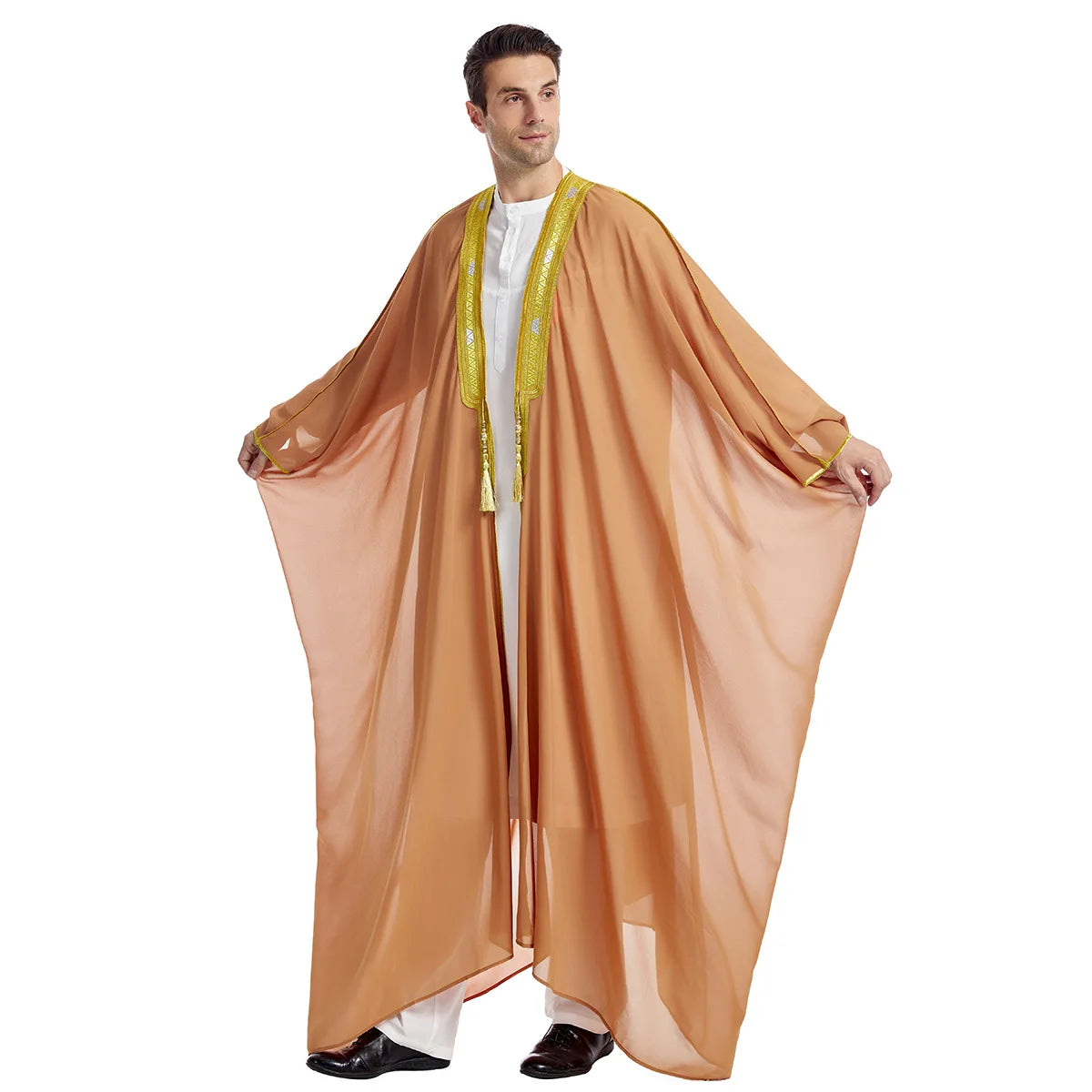 Men’s Jubba Thobe – Long Sleeve Islamic Traditional Robe