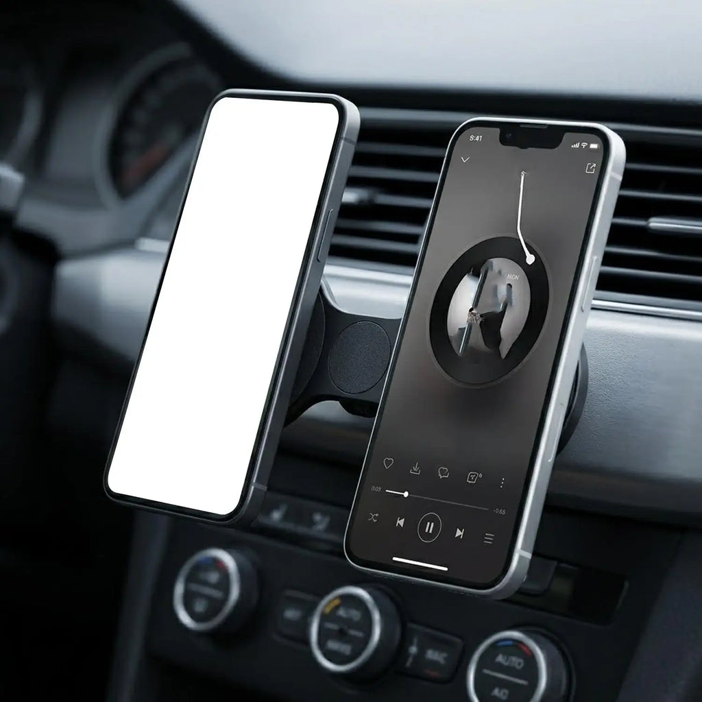 Mount Head Dual-Phone Magnetic Mount for Cars Accessory ABS N52 Magnetic Ring for Secure Attachment Universal Car Bracket