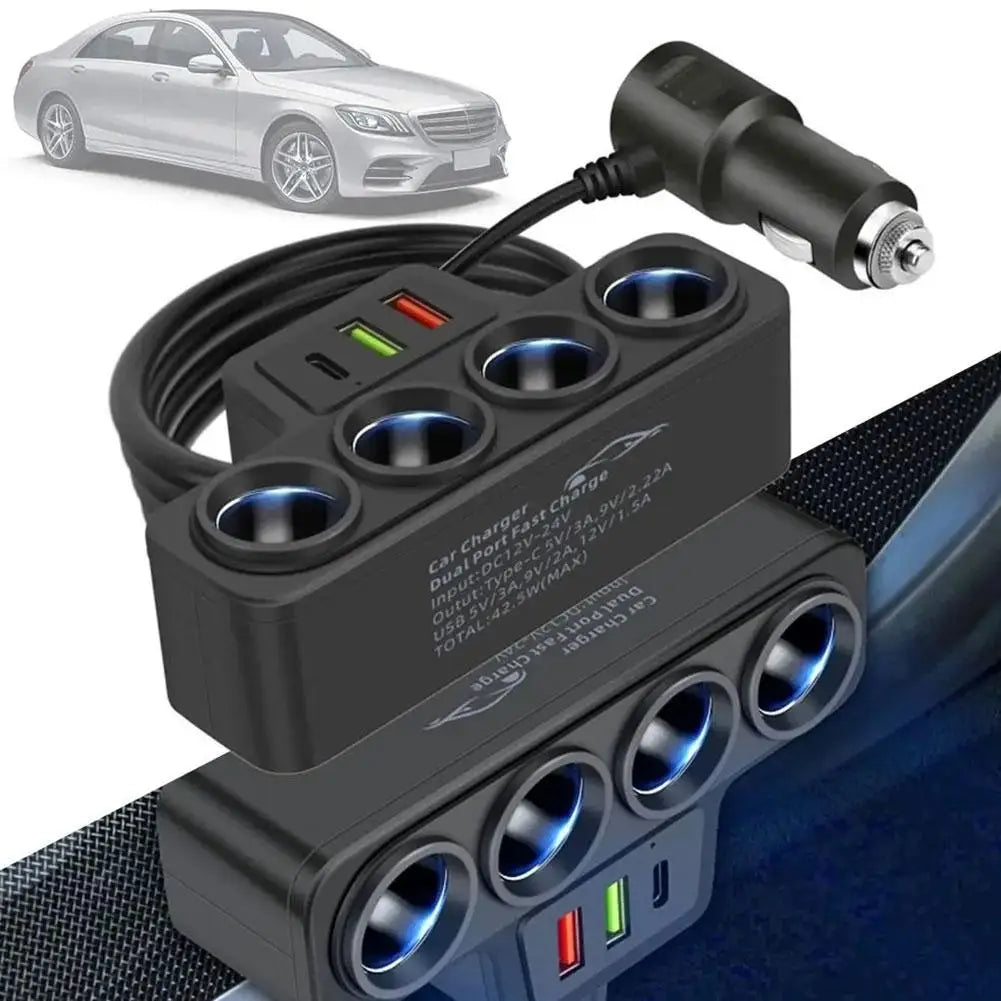 Car Phone Charger Cigarette Lighter Adapter 3.1A USB QC 3.0 PD 3.1A 12V 24V Dual USB Socket Car Adapter Accessories 2025