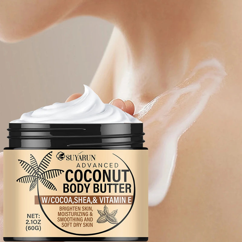 Coconut Body Butter Cream for Deep Moisturizing and Smooth Skin