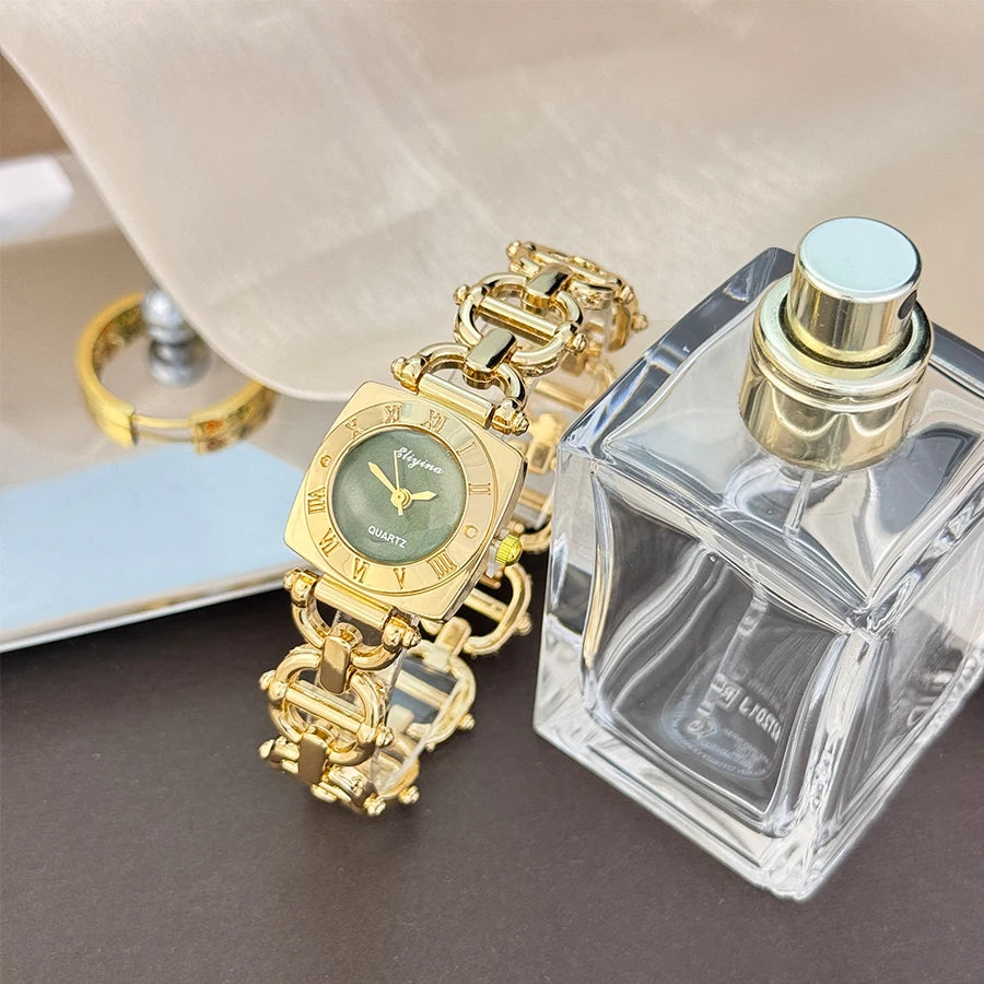 Women’s Luxury Crystal Bracelet Watch Set