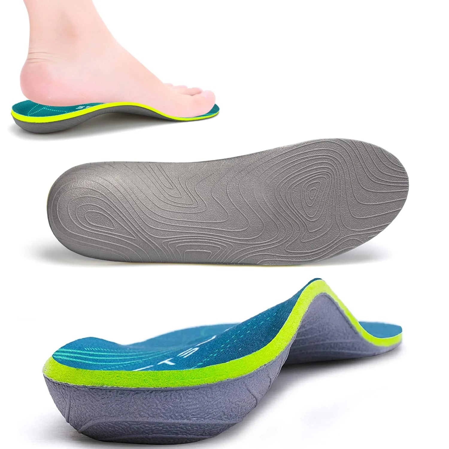 Orthopedic Sport Insole Plantar Fasciitis Flat Foot High Arch Support Men Women Sneaker Orthotic Plantillas Insert Shoe Sole