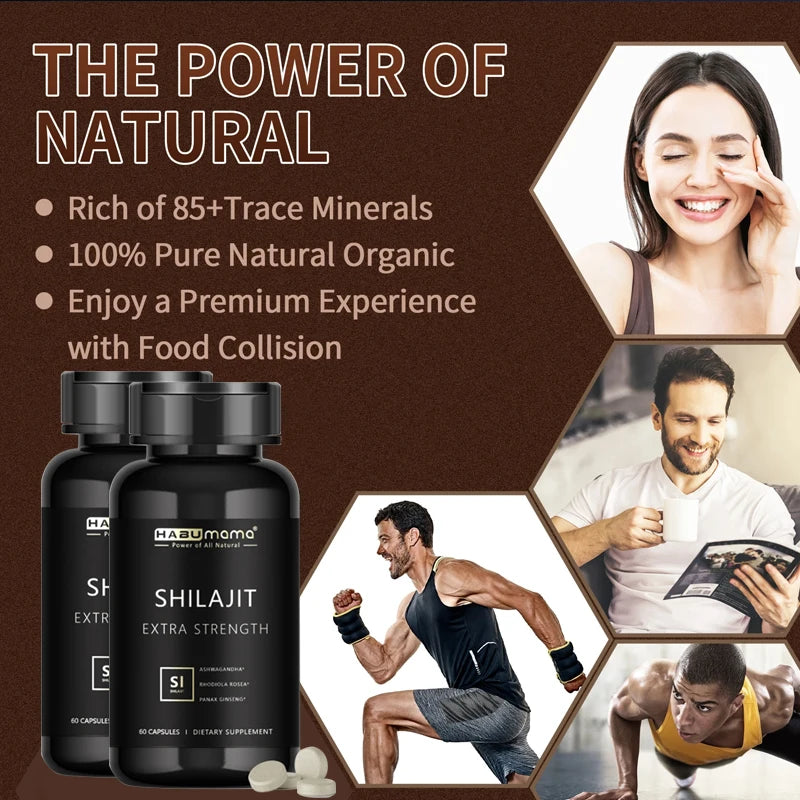 Male Enhancing Supplement with Natural shilajit, Strength and Endurance, Boost Performance, Supports Reproductive Health