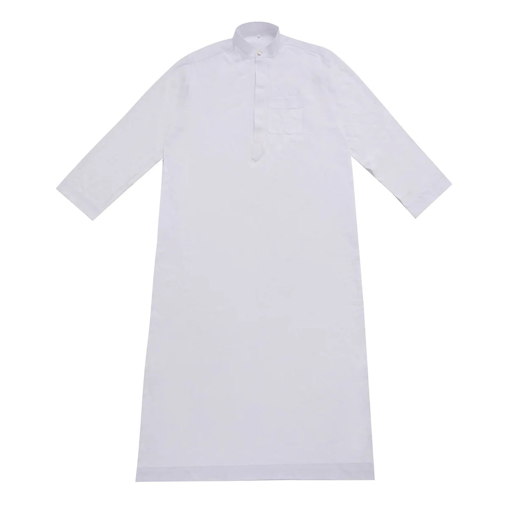 Men’s Muslim Abaya Kaftan Thobe – Long Sleeve Pullover Robe