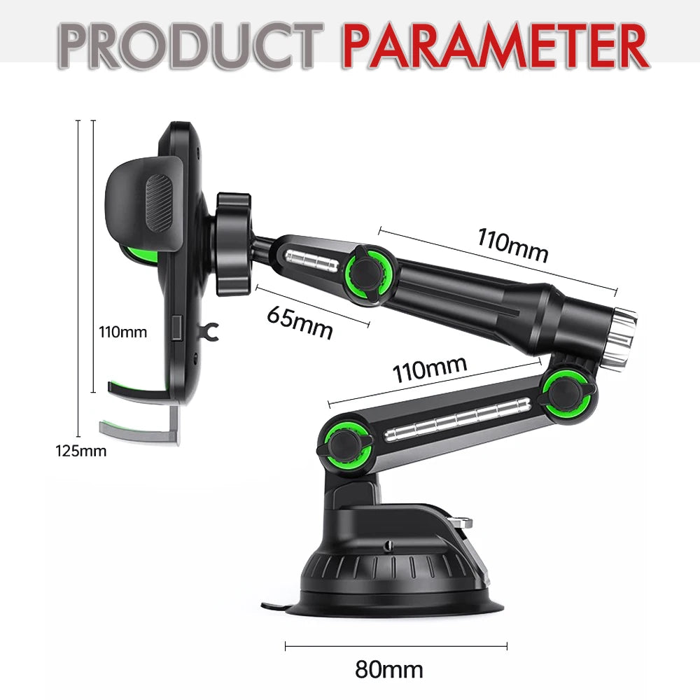 Windshield/Dashboard/Window Universal Suction Cup Phone Holder Suction Cup Car Phone Holder Mount with Sticky Gel Pad Compatib
