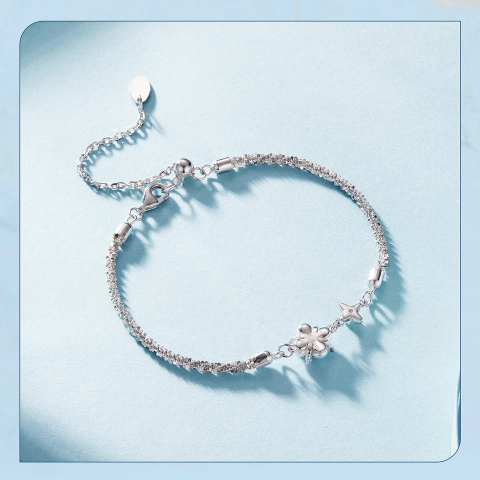 Silver Bracelets Natural Pearl Starlight Bracelet Adjustable Wrist Link Chain with GRA for Women
