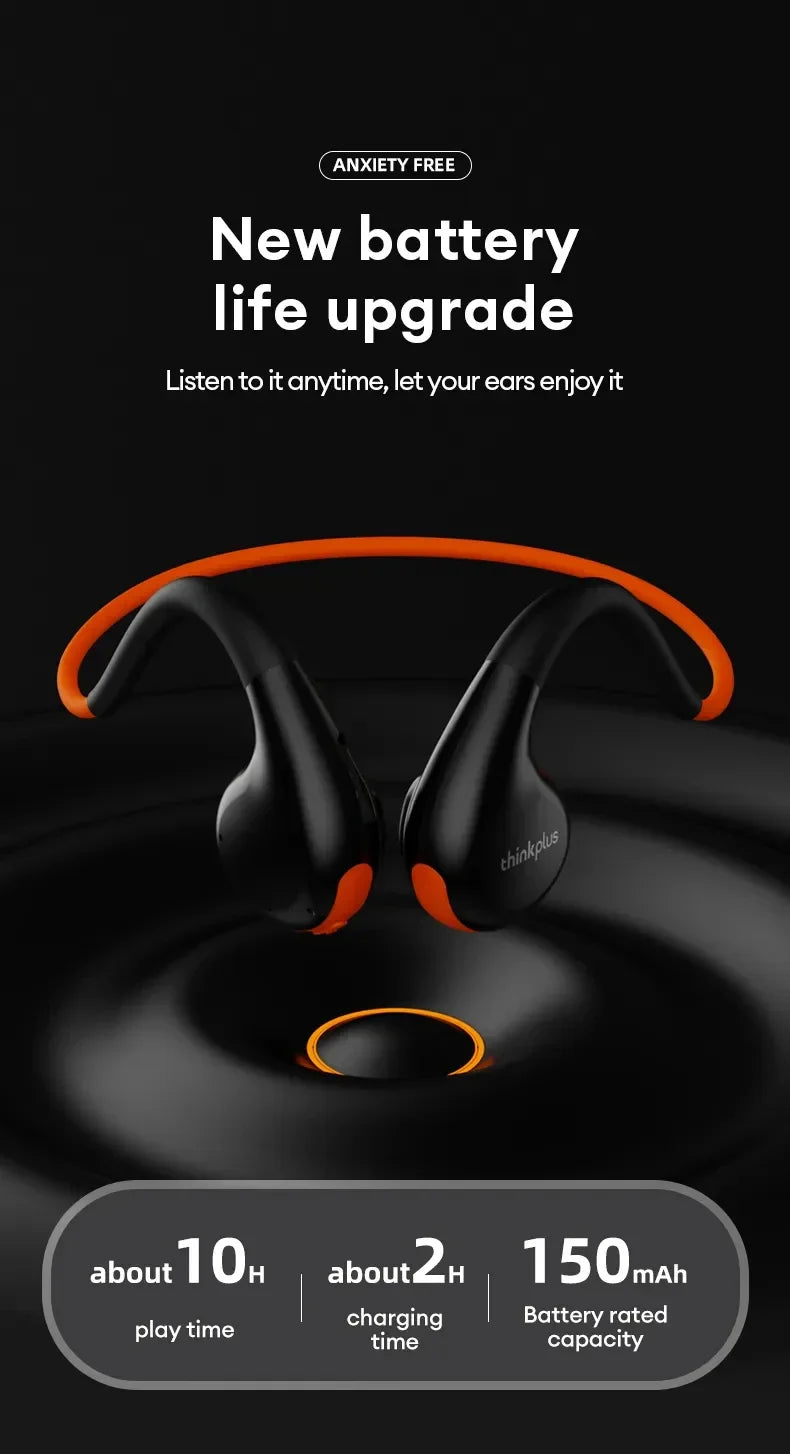 Original Lenovo X7 Air Conduction Headphone Wireless Bluetooth 5.3 Earphones Bone Conduction Sports Headset Outdoor EarHook Mic