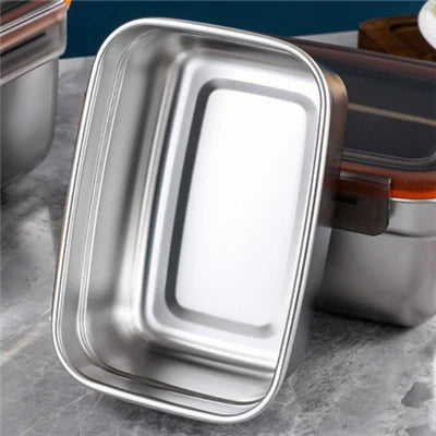 Keep your food fresh with this 304 Stainless Steel Bento Lunch Box. Airtight, leakproof, and eco-friendly design — ideal for school, work, or travel meals.